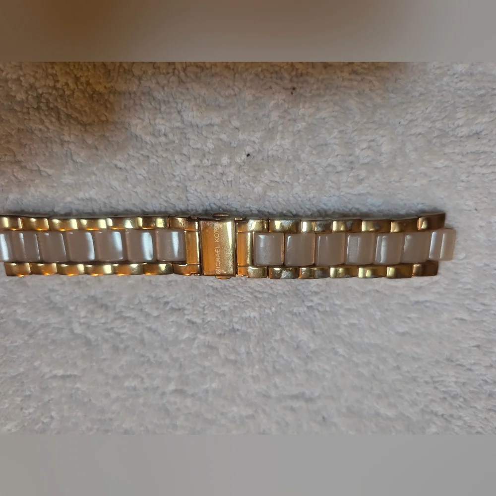 MICHAEL KORS WATCH BAND ONLY ~ GOLD TONE STAINLESS STEEL SIZE 6